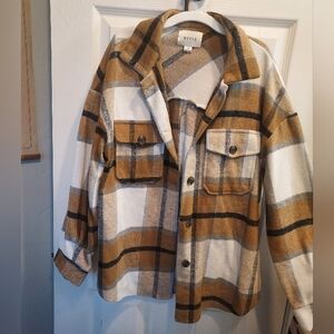 Hyfve Plaid Button-Up Shacket